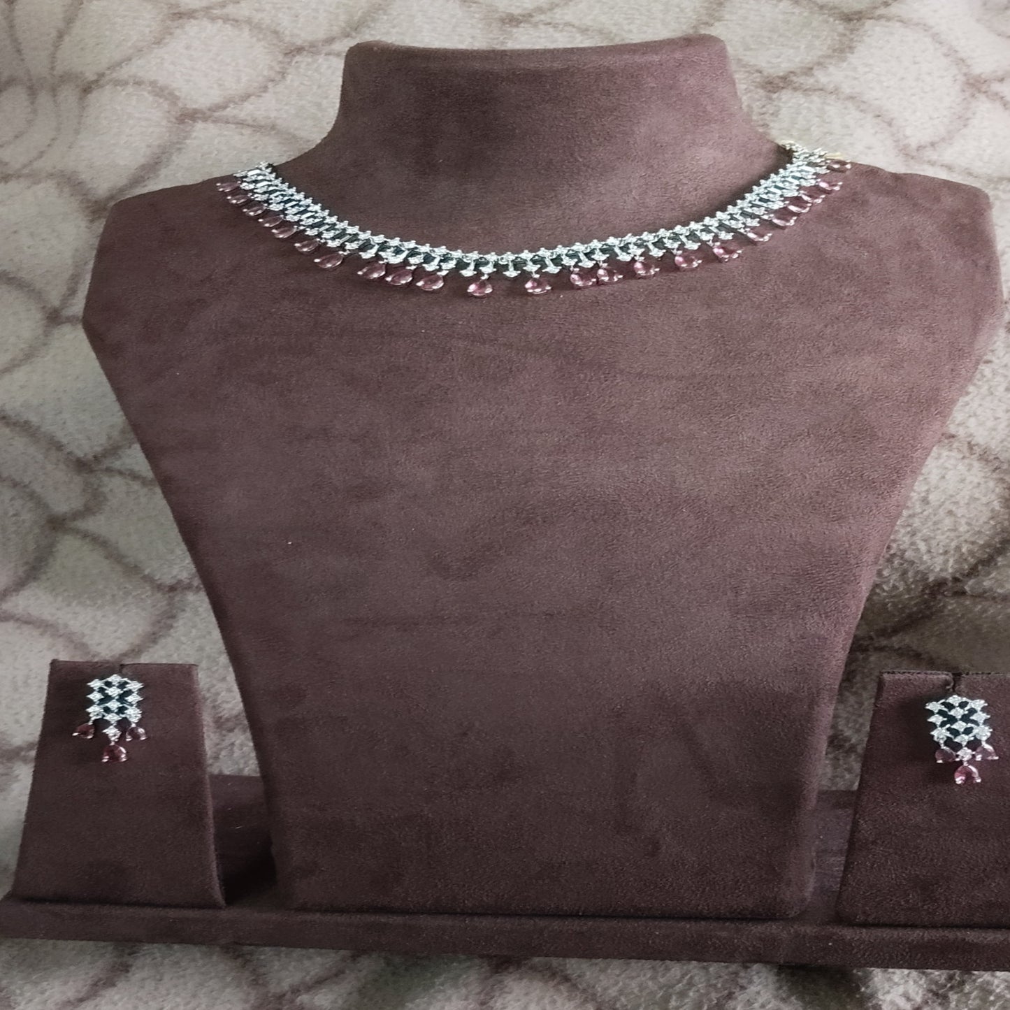 SIVARA 'Shahi Laal' AD Collar | Ruby Red Droplet | Majestic Necklace Set