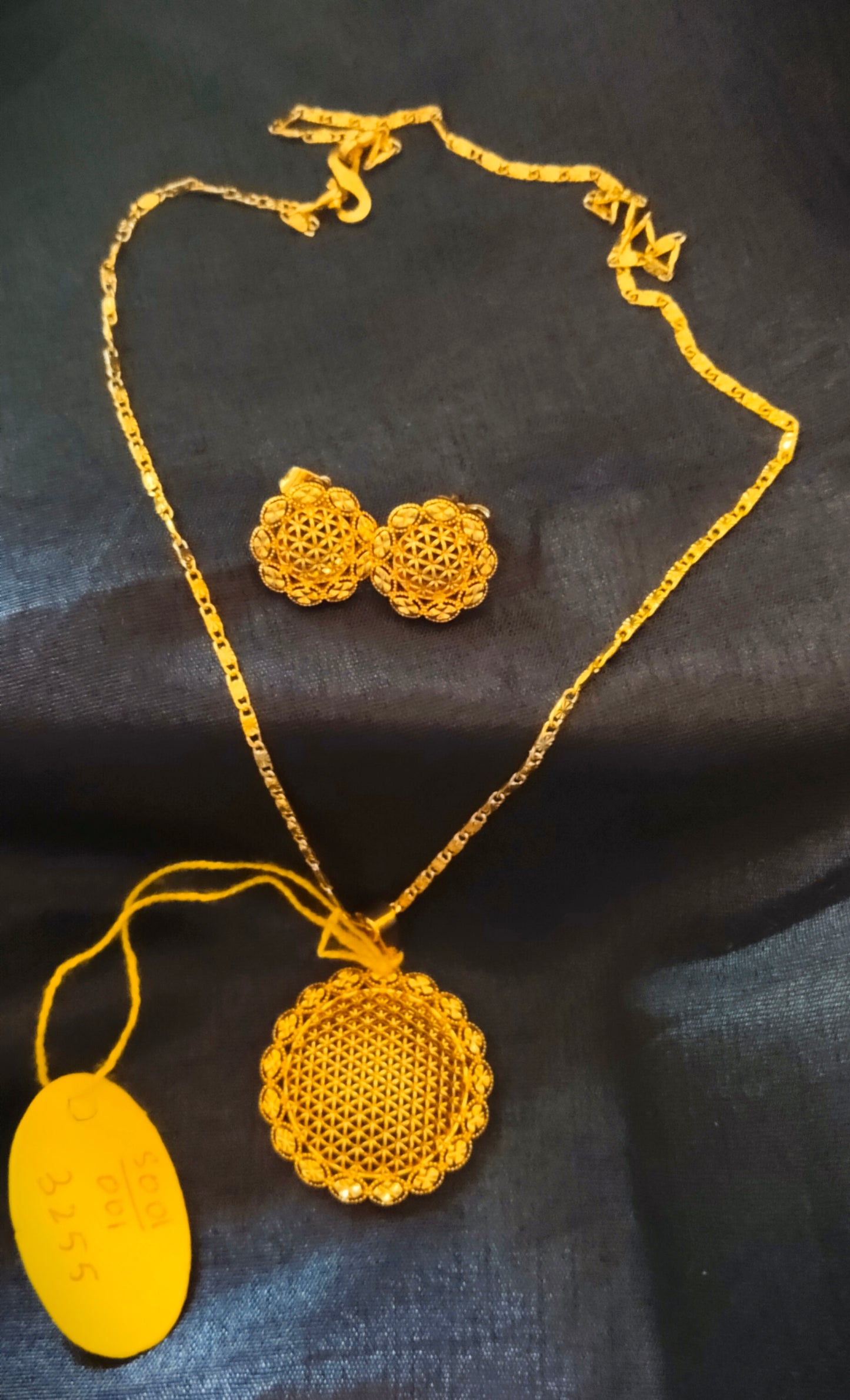 SIVARA Floral High Quality Like Real Gold Plated Pendant Set with Earrings for Women | Traditional Festive Jewelry