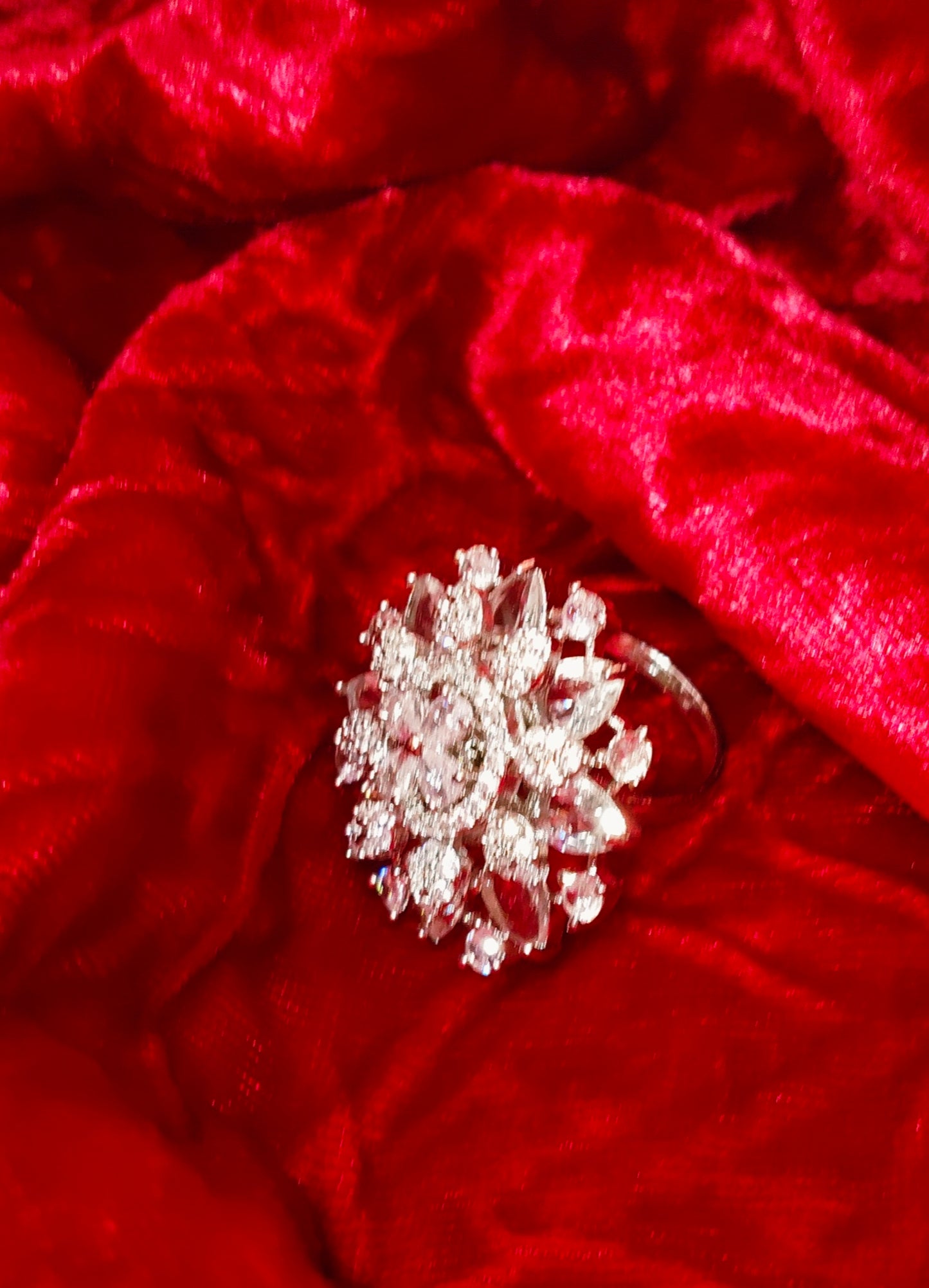 SIVARA Silver Spark Cryztal Ring | Beauty in Bloom Ring with Touch of Elegance | Adjustable