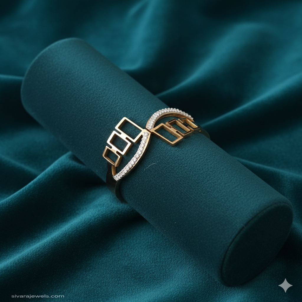 SIVARA Infinity Edge Geometric Bracelet | Gold Anti-Tarnish Dailywear