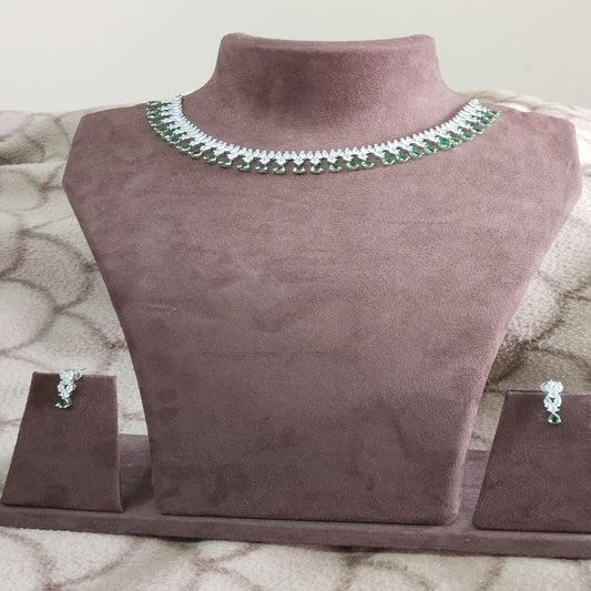 SIVARA 'Noor-e-Panna' AD Collar | Emerald Cascade | Regal Statement