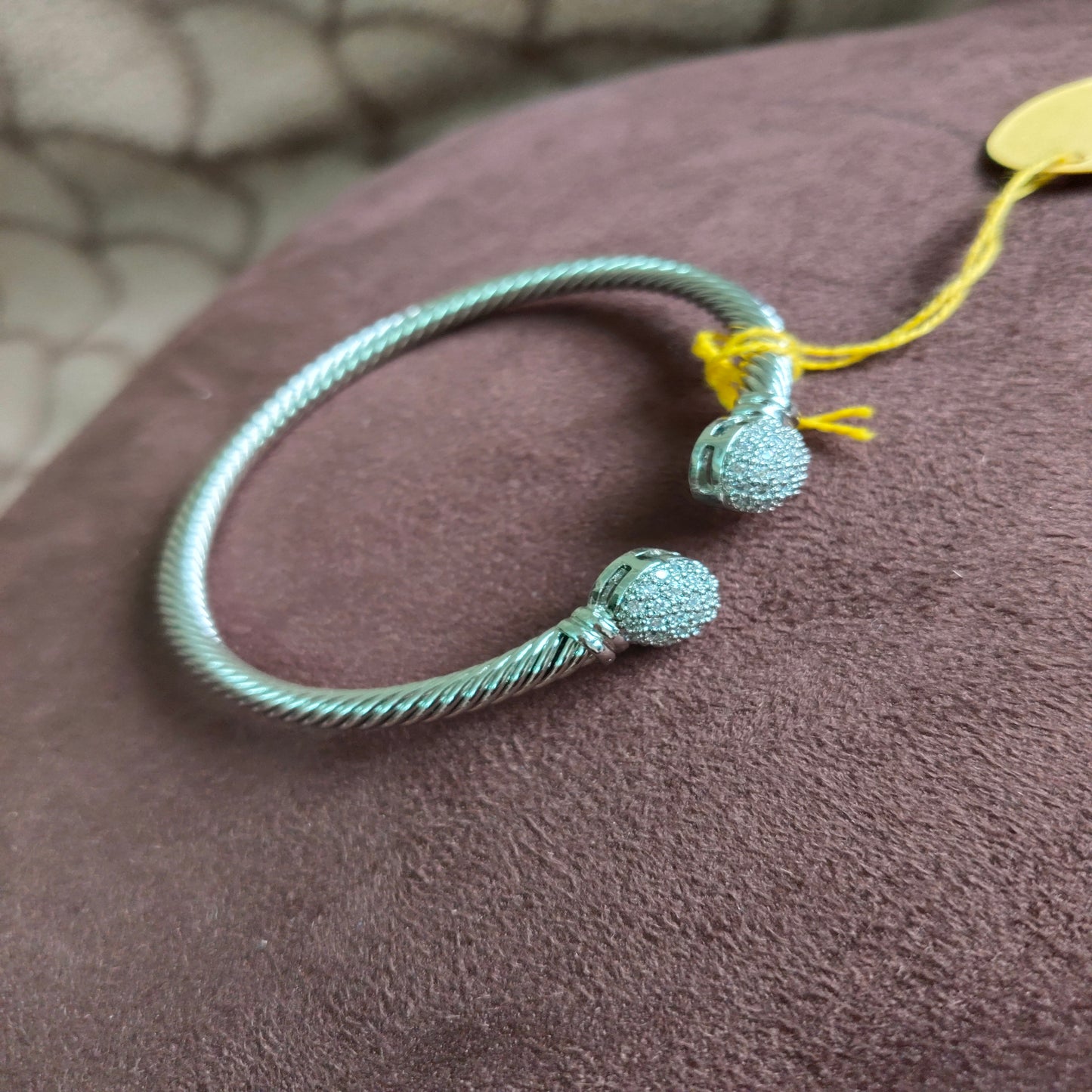 SIVARA 'Eternity Twist' Pave Cuff Bracelet