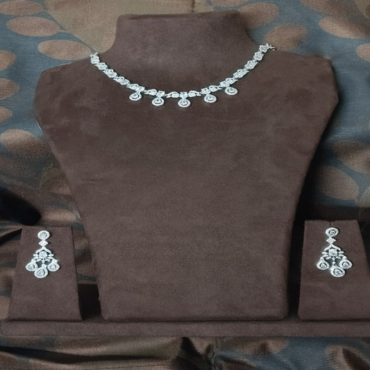 SIVARA Diamond Chandelier Necklace | Waterfall Cluster Drops | Pure AD Sparkle