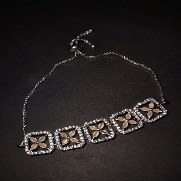 SIVARA Celestial Bloom Rose Quartz Butterfly Bracelet