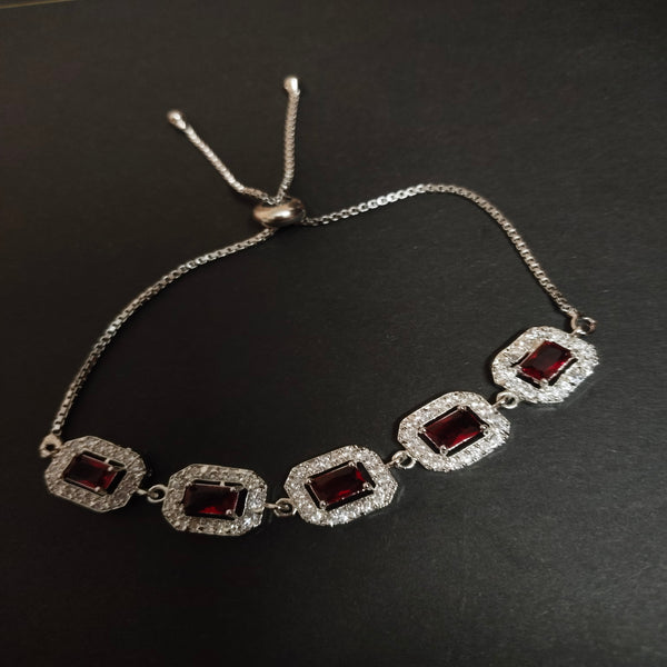SIVARA Regal Ruby Halo Bracelet