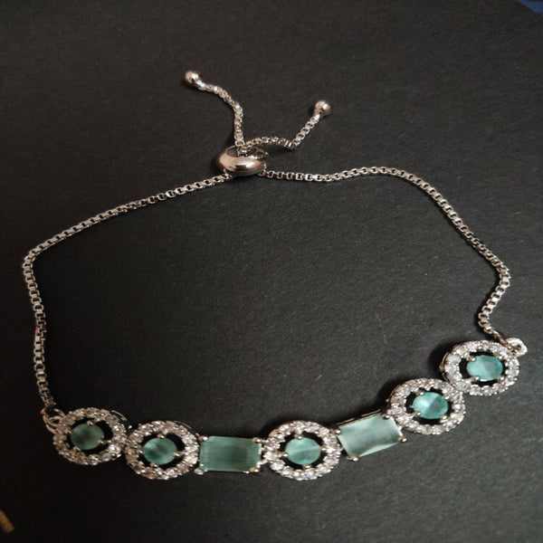 SIVARA 'Aqua Oasis' Geometric Bolo Bracelet