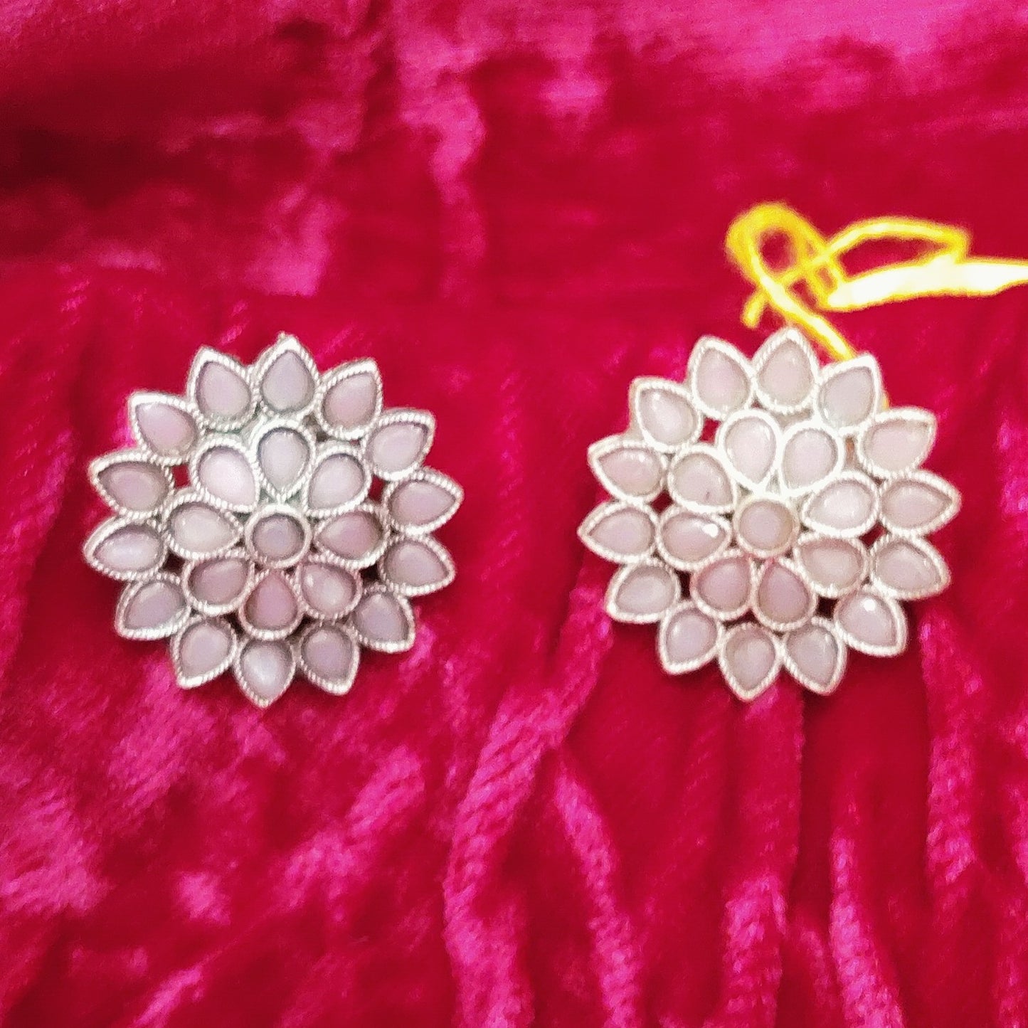 SIVARA Floral Petal Stud Earrings | Floral Kundan Look