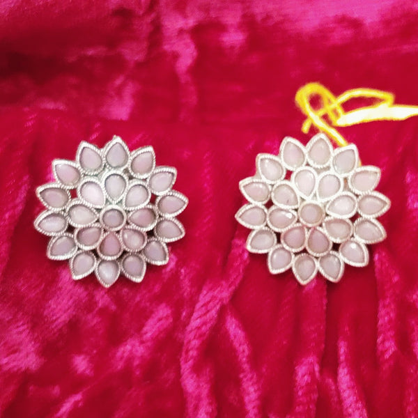 SIVARA Floral Petal Stud Earrings | Floral Kundan Look