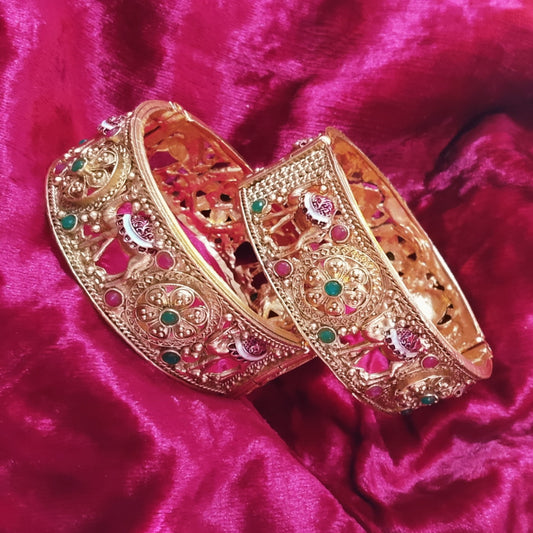SIVARA Dessert Royalty Bangles | Antique Rajasthani Camel Motif Kada | Marwari Legacy