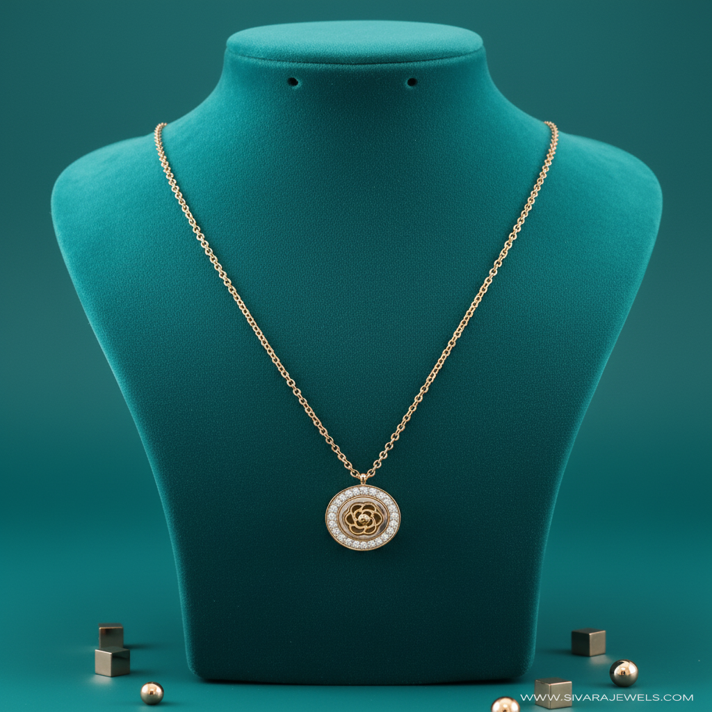 Circular Medallion on Teal Display