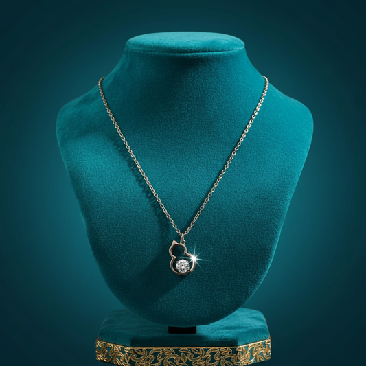 Heart Diamond Pendant on Teal Display